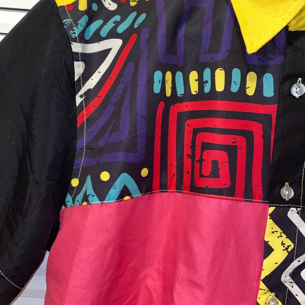 Color block button up - Picture 3 of 9